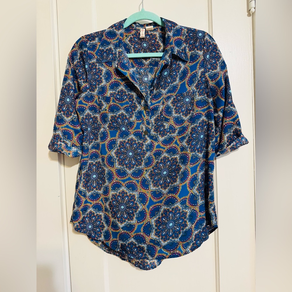 Red Camel Women's Blue Floral Blouse